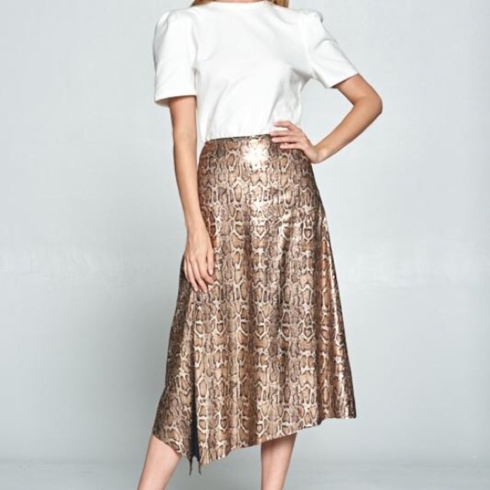 🆕 Snake Sequin Print Skirt
